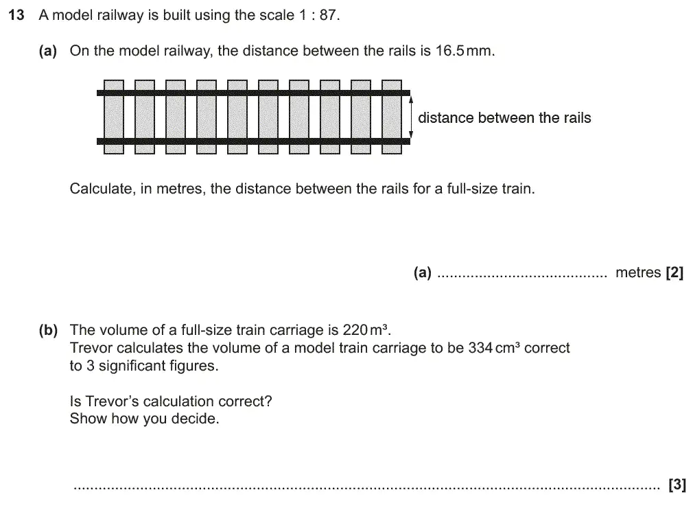 Question 13 - GCSE OCR Higher Maths Past Paper 6 (Calculator) - November 2017