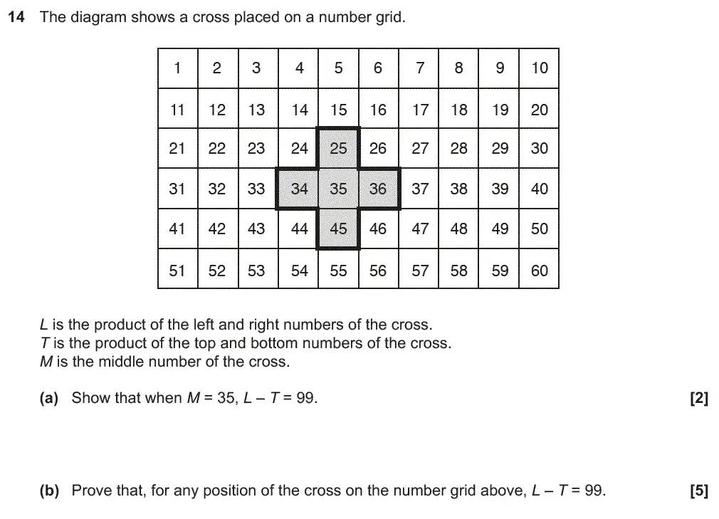 Question 14 - GCSE OCR Higher Maths Past Paper 6 (Calculator) - November 2017