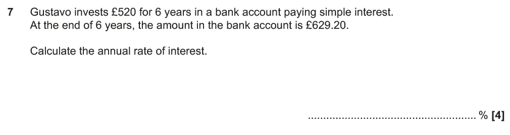 Question 7 - GCSE OCR Higher Maths Past Paper 6 (Calculator) - November 2017