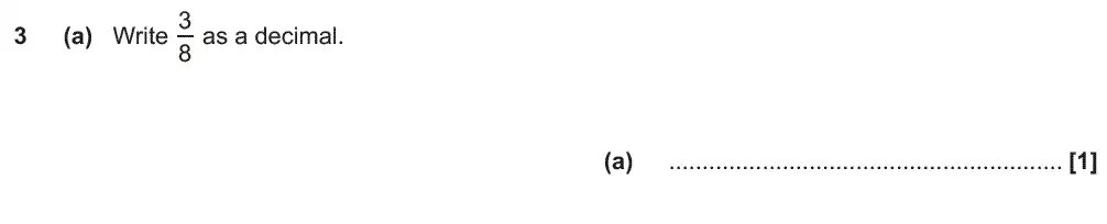 Question 3 - GCSE OCR Foundation Maths Past Paper 3 (Calculator) - November 2018