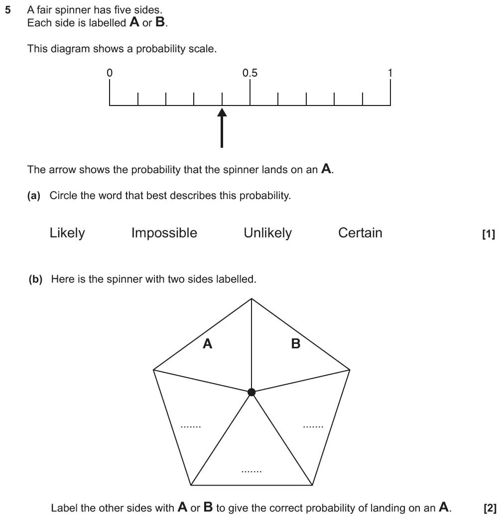 Question 6 - GCSE OCR Foundation Maths Past Paper 3 (Calculator) - November 2018