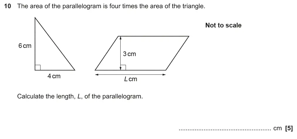 Question 12 - GCSE OCR Foundation Maths Past Paper 1 (Calculator) - November 2019