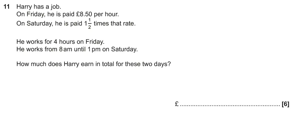 Question 13 - GCSE OCR Foundation Maths Past Paper 1 (Calculator) - November 2019