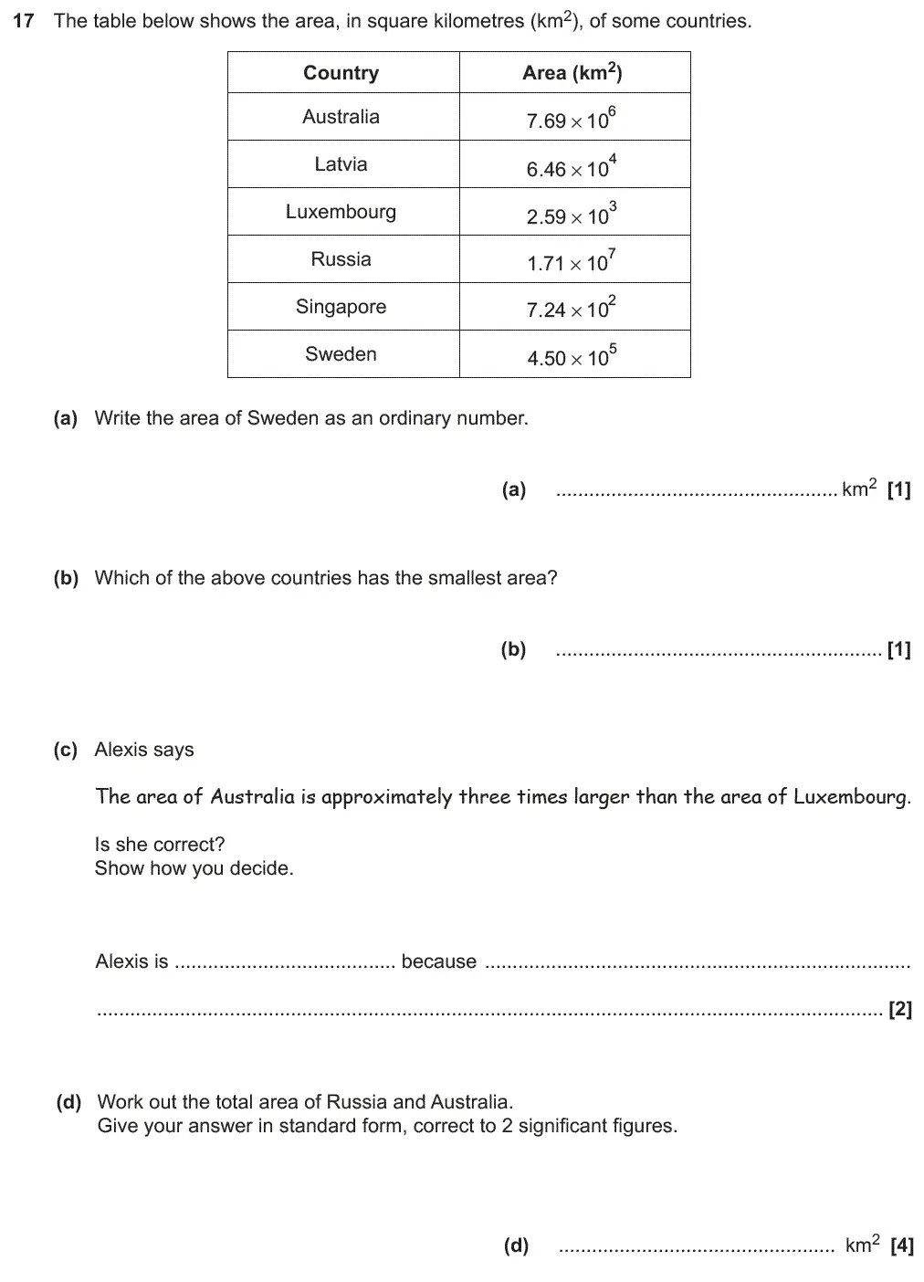 Question 19 - GCSE OCR Foundation Maths Past Paper 1 (Calculator) - November 2019
