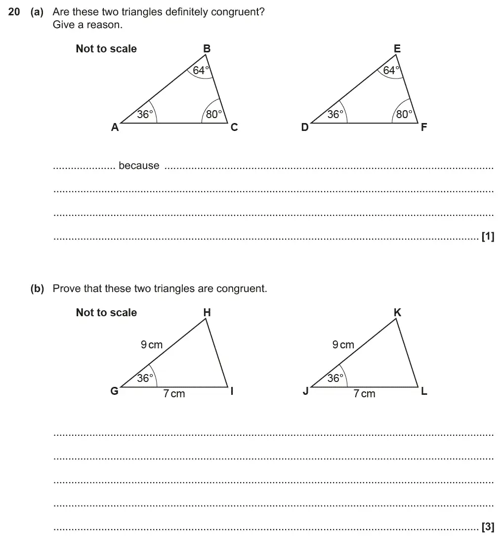 Question 22 - GCSE OCR Foundation Maths Past Paper 1 (Calculator) - November 2019