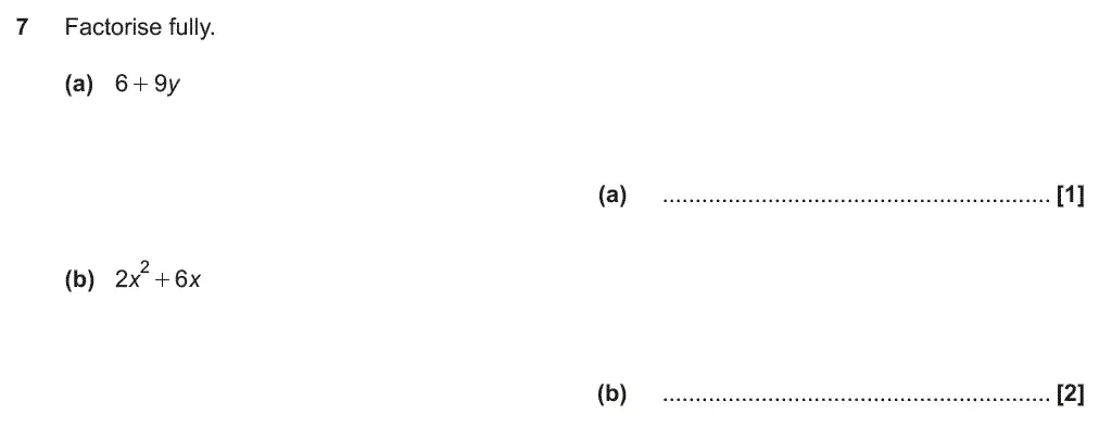 Question 9 - GCSE OCR Foundation Maths Past Paper 1 (Calculator) - November 2019