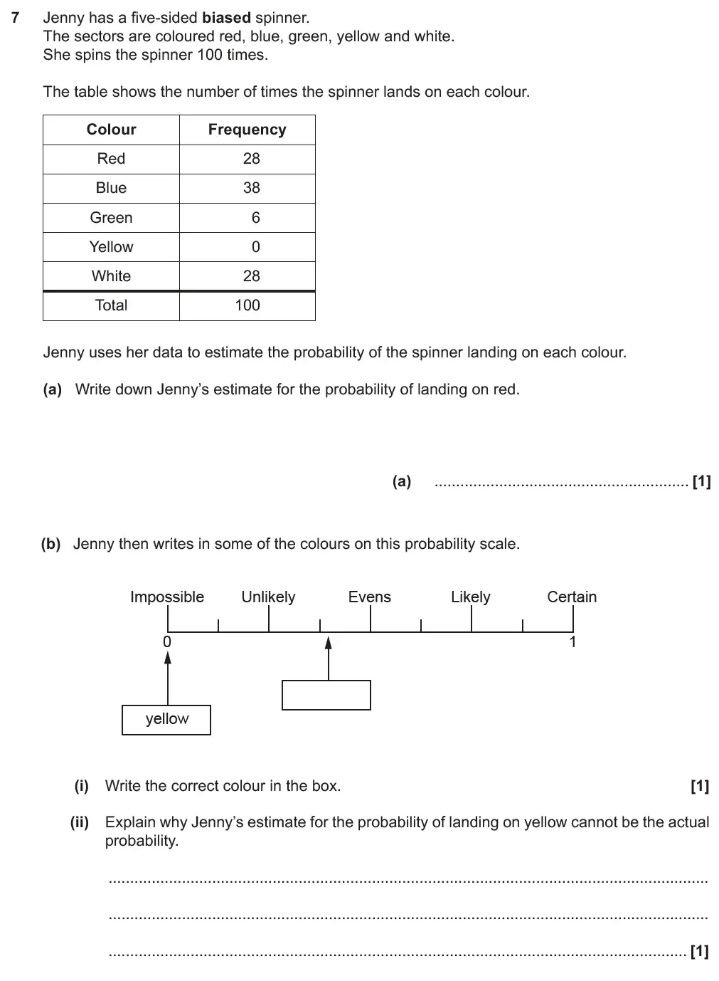 Question 10 - GCSE OCR Foundation Maths Past Paper 3 (Calculator) - November 2019