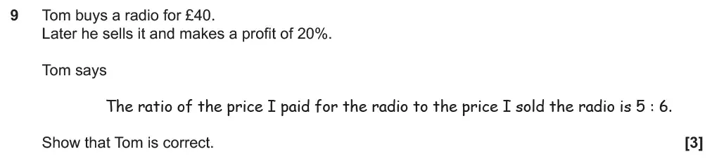 Question 13 - GCSE OCR Foundation Maths Past Paper 3 (Calculator) - November 2019
