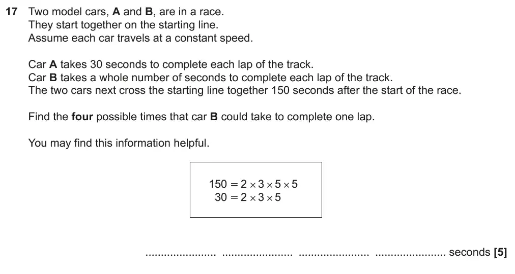 Question 24 - GCSE OCR Foundation Maths Past Paper 3 (Calculator) - November 2019