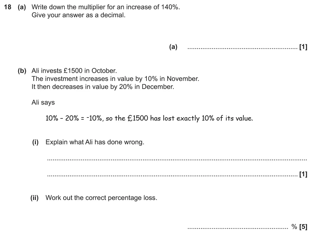 Question 25 - GCSE OCR Foundation Maths Past Paper 3 (Calculator) - November 2019