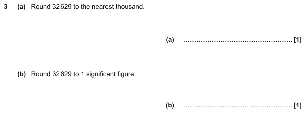 Question 5 - GCSE OCR Foundation Maths Past Paper 3 (Calculator) - November 2019