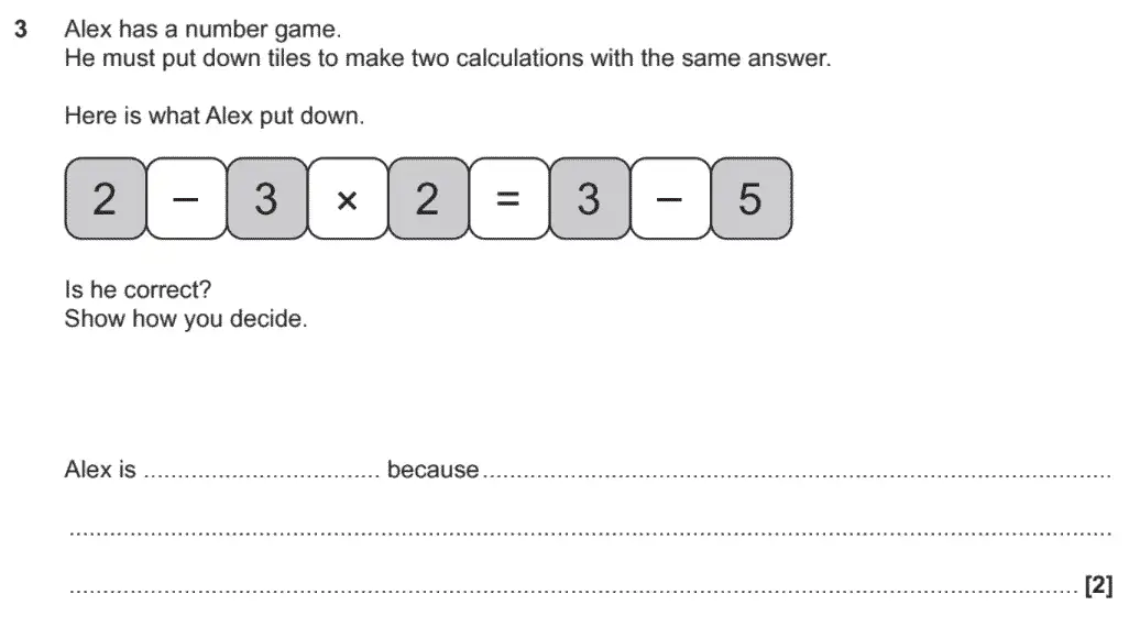 Question 4 - GCSE OCR Foundation Maths Past Paper 3 (Calculator) - November 2020