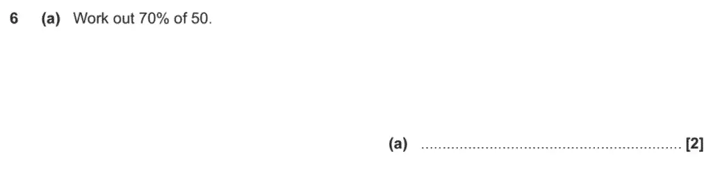 Question 7 - GCSE OCR Foundation Maths Past Paper 3 (Calculator) - November 2020