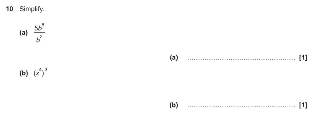 Question 10 - GCSE OCR Foundation Maths Past Paper 2 (Non-Calculator) - November 2020