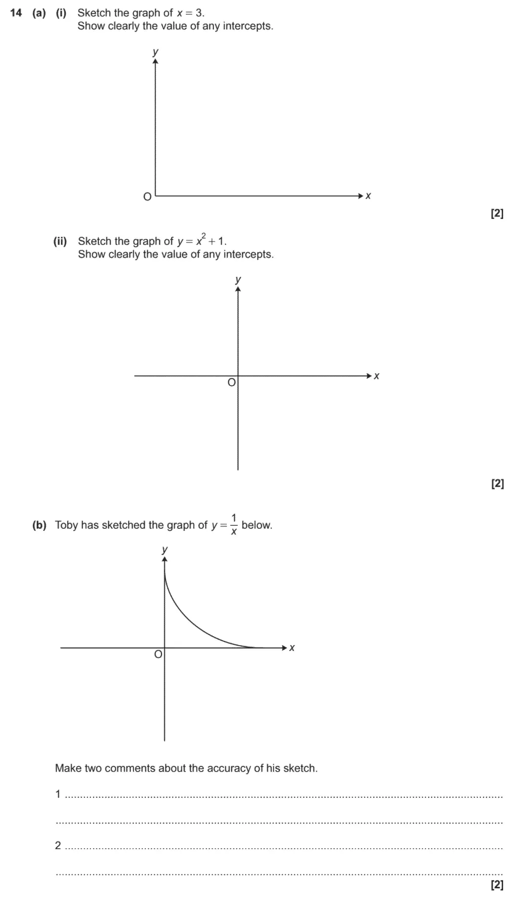 Question 14 - GCSE OCR Foundation Maths Past Paper 2 (Non-Calculator) - November 2020