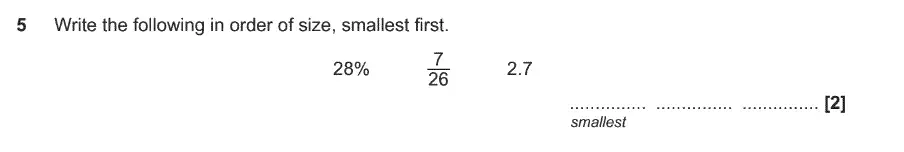 Question 5 - GCSE OCR Foundation Maths Past Paper 1 (Calculator) - November 2017