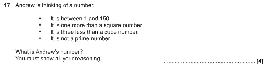 Question 17 - GCSE OCR Foundation Maths Past Paper 2 (Non-Calculator) - November 2017