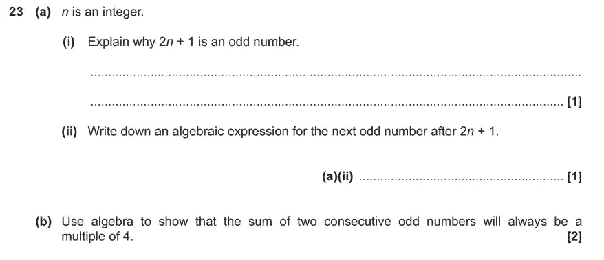 Question 23 - GCSE OCR Foundation Maths Past Paper 2 (Non-Calculator) - November 2017