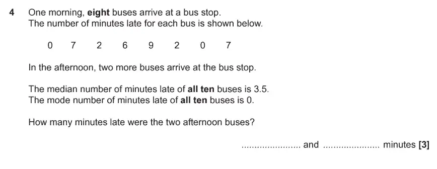 Question 4 - GCSE OCR Foundation Maths Past Paper 2 (Non-Calculator) - November 2017