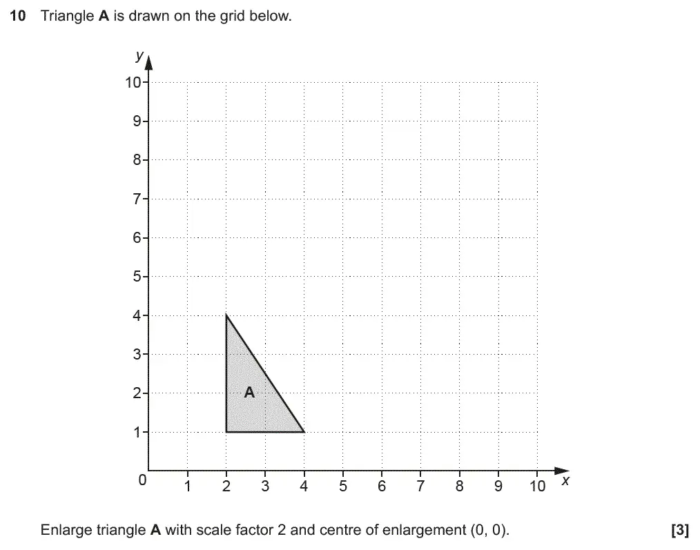 Question 10 - GCSE OCR Foundation Maths Past Paper 1 (Calculator) - November 2018