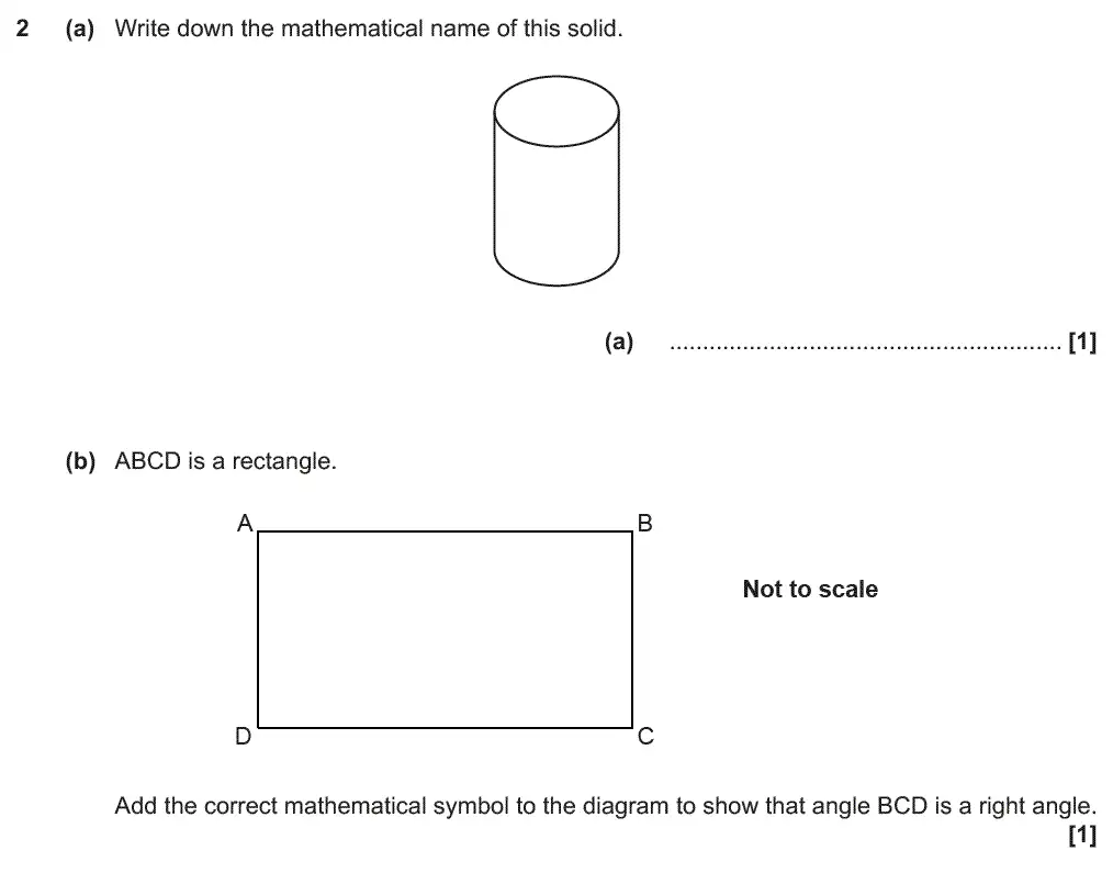 Question 2 - GCSE OCR Foundation Maths Past Paper 1 (Calculator) - November 2018