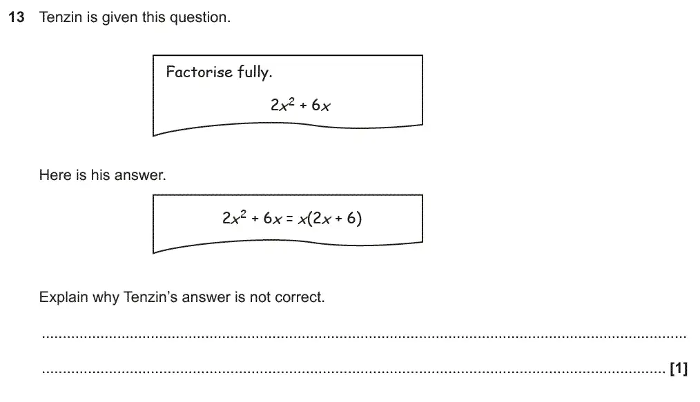 Question 13 - GCSE OCR Higher Maths Past Paper 4 (Calculator) - November 2018