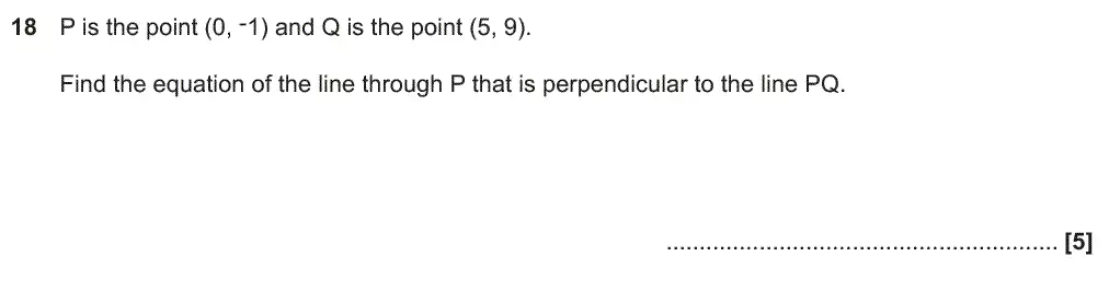 Question 18 - GCSE OCR Higher Maths Past Paper 4 (Calculator) - November 2018