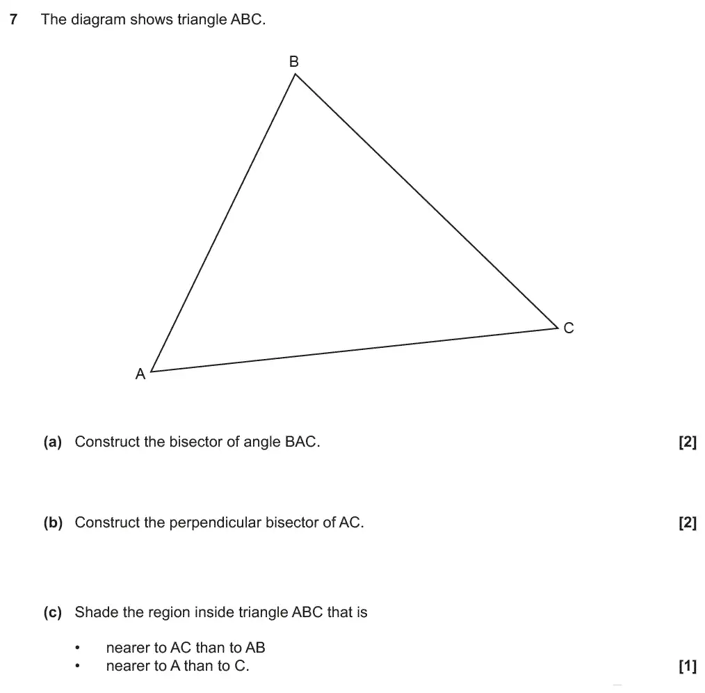 Question 7 - GCSE OCR Higher Maths Past Paper 4 (Calculator) - November 2018