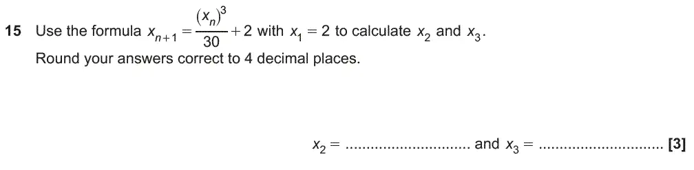 Question 15 - GCSE OCR Higher Maths Past Paper 6 (Calculator) - November 2018