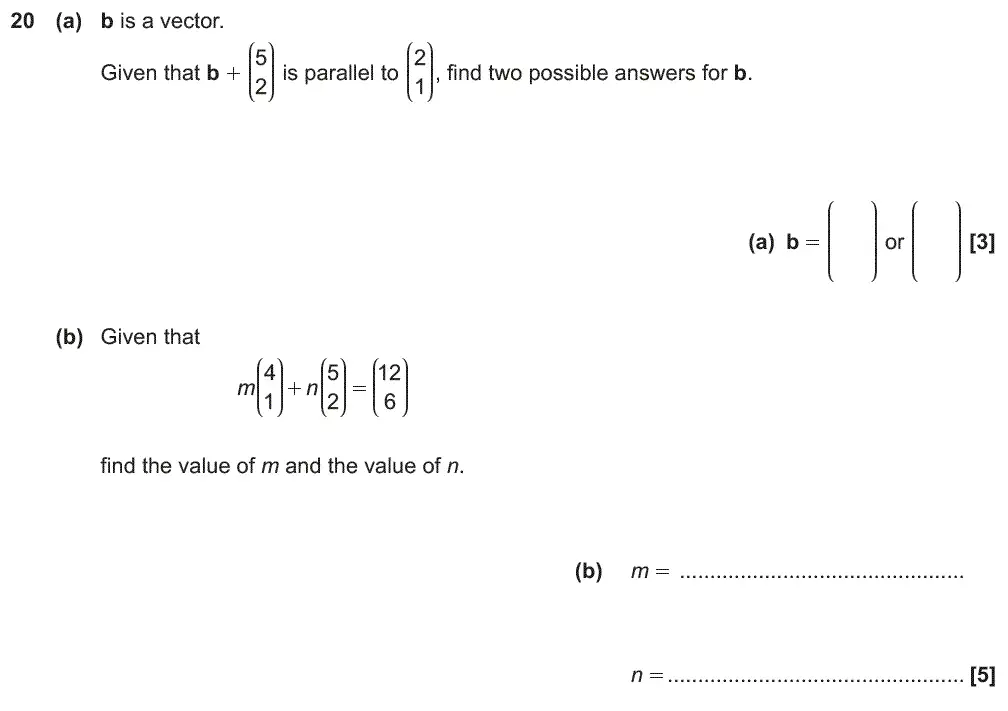Question 20 - GCSE OCR Higher Maths Past Paper 6 (Calculator) - November 2018