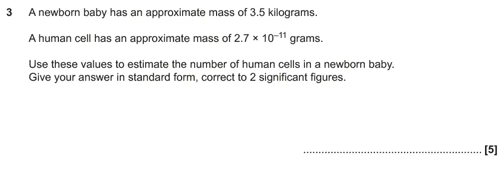 Question 3 - GCSE OCR Higher Maths Past Paper 6 (Calculator) - November 2018