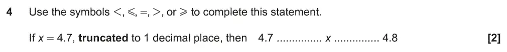 Question 4 - GCSE OCR Higher Maths Past Paper 6 (Calculator) - November 2018