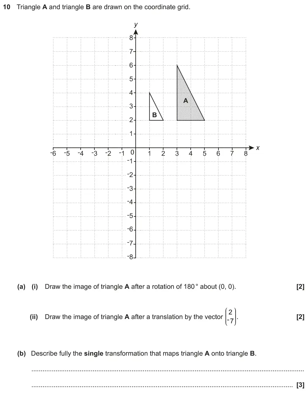 Question 10 - GCSE OCR Higher Maths Past Paper 5 (Non-Calculator) - November 2018