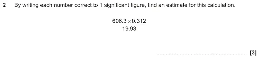 Question 2 - GCSE OCR Higher Maths Past Paper 5 (Non-Calculator) - November 2018