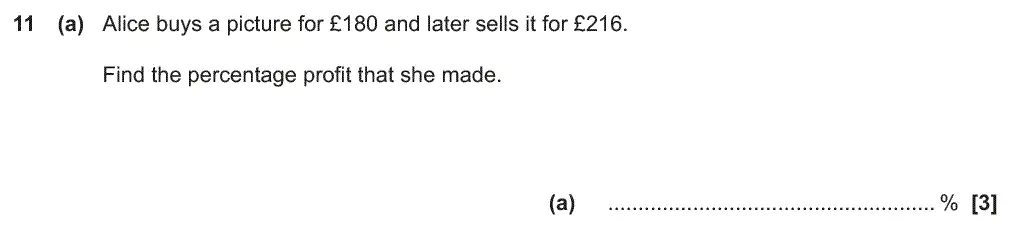 Question 14 - GCSE OCR Foundation Maths Past Paper 2 (Non-Calculator) - November 2019
