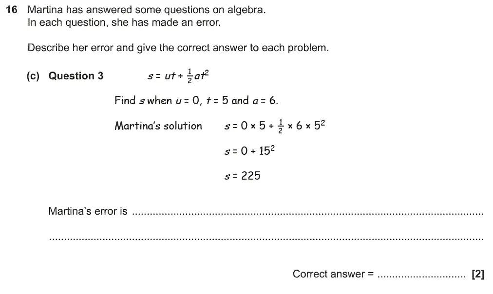 Question 23 - GCSE OCR Foundation Maths Past Paper 2 (Non-Calculator) - November 2019