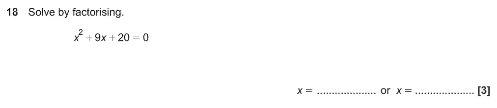 Question 25 - GCSE OCR Foundation Maths Past Paper 2 (Non-Calculator) - November 2019