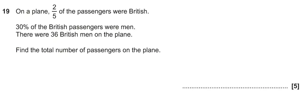 Question 26 - GCSE OCR Foundation Maths Past Paper 2 (Non-Calculator) - November 2019