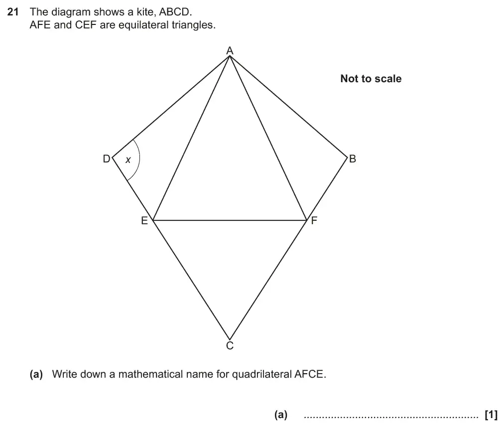 Question 28 - GCSE OCR Foundation Maths Past Paper 2 (Non-Calculator) - November 2019