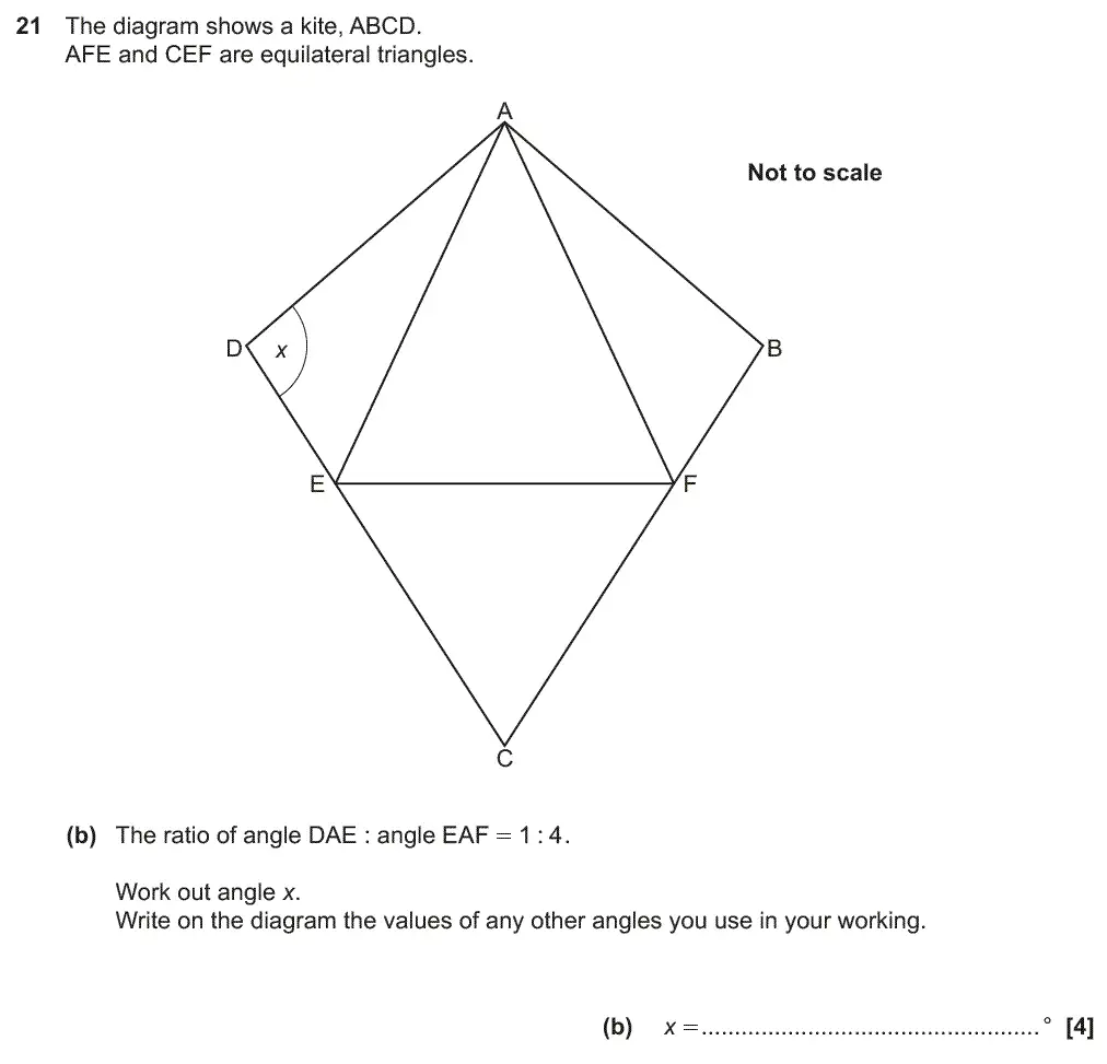 Question 29 - GCSE OCR Foundation Maths Past Paper 2 (Non-Calculator) - November 2019