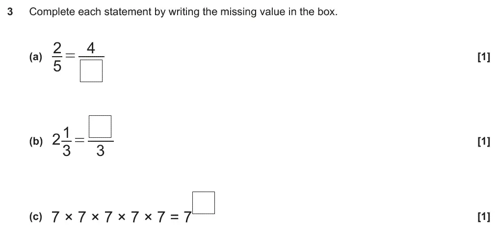 Question 4 - GCSE OCR Foundation Maths Past Paper 2 (Non-Calculator) - November 2019