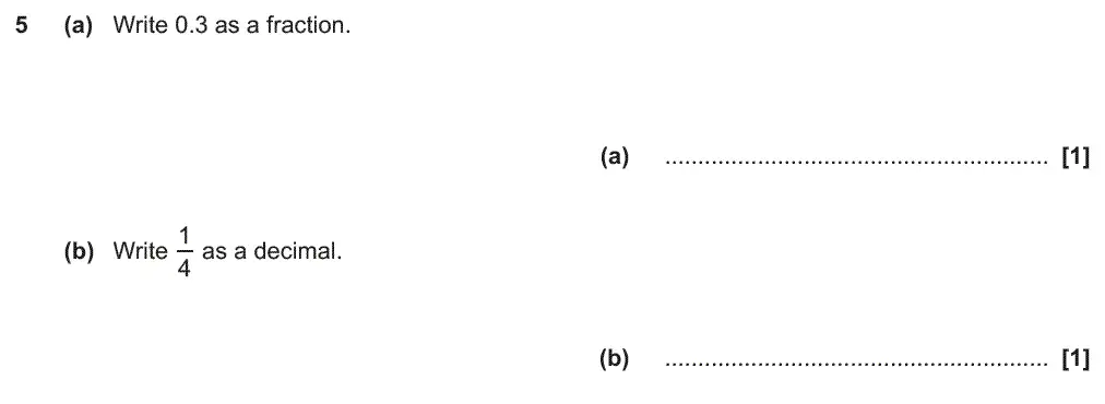 Question 8 - GCSE OCR Foundation Maths Past Paper 2 (Non-Calculator) - November 2019
