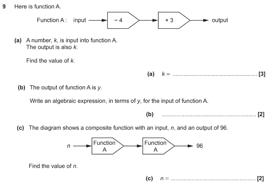 Question 9 - GCSE OCR Higher Maths Past Paper 4 (Calculator) - November 2019