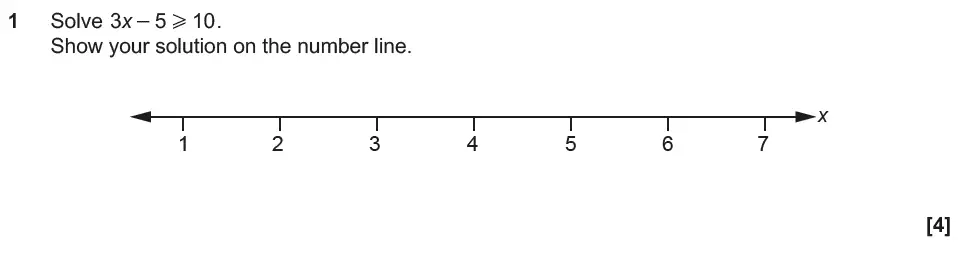 Question 1 - GCSE OCR Higher Maths Past Paper 6 (Calculator) - November 2019