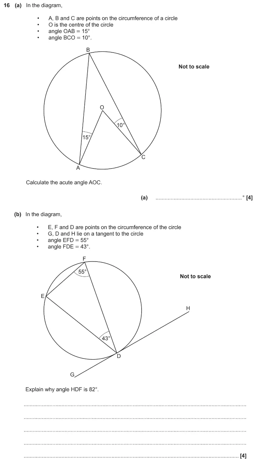 Question 17 - GCSE OCR Higher Maths Past Paper 6 (Calculator) - November 2019