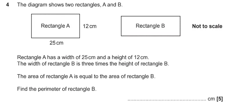 Question 4 - GCSE OCR Higher Maths Past Paper 6 (Calculator) - November 2019