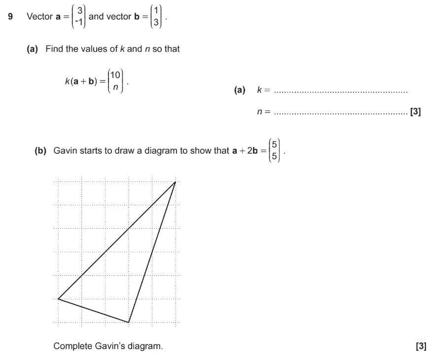 Question 9 - GCSE OCR Higher Maths Past Paper 6 (Calculator) - November 2019