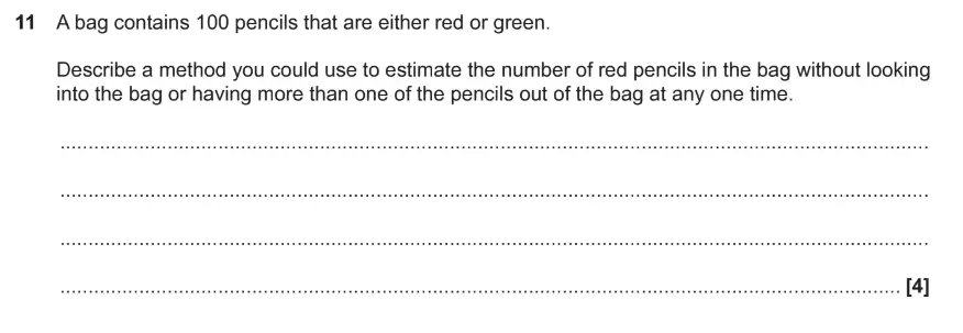 Question 12 - GCSE OCR Higher Maths Past Paper 5 (Non-Calculator) - November 2019