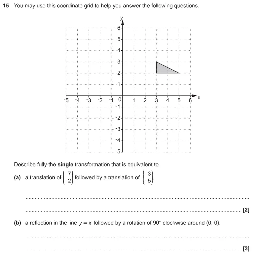 Question 16 - GCSE OCR Higher Maths Past Paper 5 (Non-Calculator) - November 2019