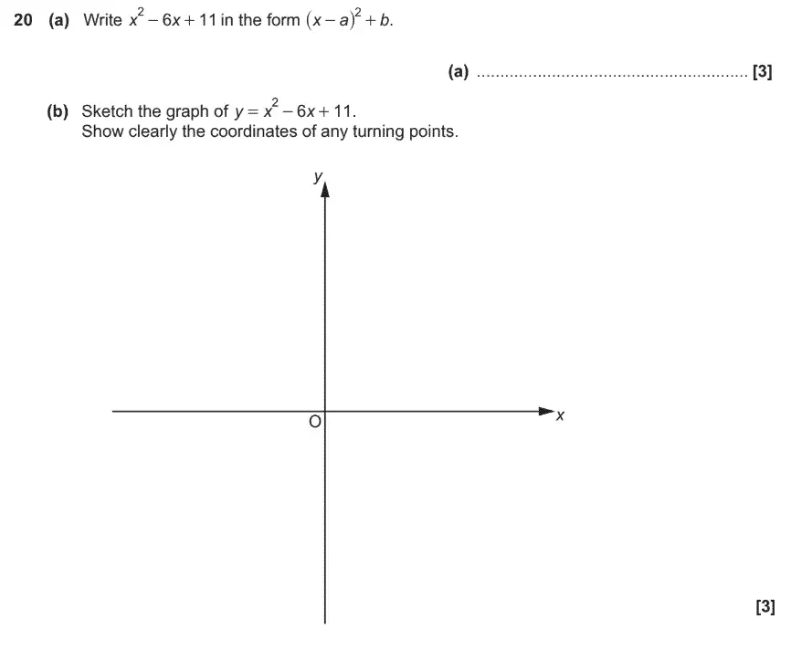 Question 21 - GCSE OCR Higher Maths Past Paper 5 (Non-Calculator) - November 2019